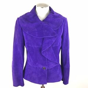 ESCADA Suede Ruffled Jacket